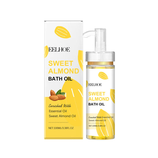 EELHOE Sweet Almond Oil for Bath Exfoliator Shower and Body Cleaning Brightening Skin Care Products Nourish Bath Essential Oil