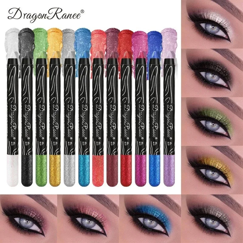 Shiny Pearlescent Highlighter Eyeshadow Pencil Waterproof Lasting Glitter Eyeliner Gel Pen Makeup Lying Silkworm Eyeshadow Pen