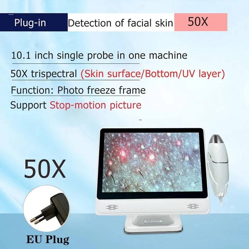 2026 Professional Hair Scalp Camera Detector HD Digital Skin Analyzer Hair Follicle Oil Moisture Test Device 10 Inch Skin Tester