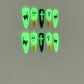 96Pcs Luminous Halloween Press On Nails Stiletto Ghost Skull Spider False Nail Acrylic Nail Art Cosplay Costume Party Night Club