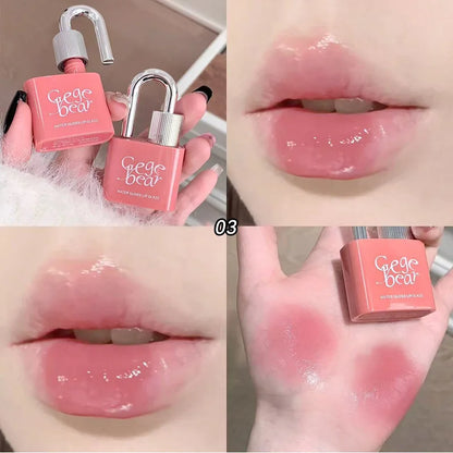 Gege Bear Lockheart Sweet Color Water-Gloss Lip Gloss-Vibrant Colors, Easy to Apply with Long-Lasting Hydration
