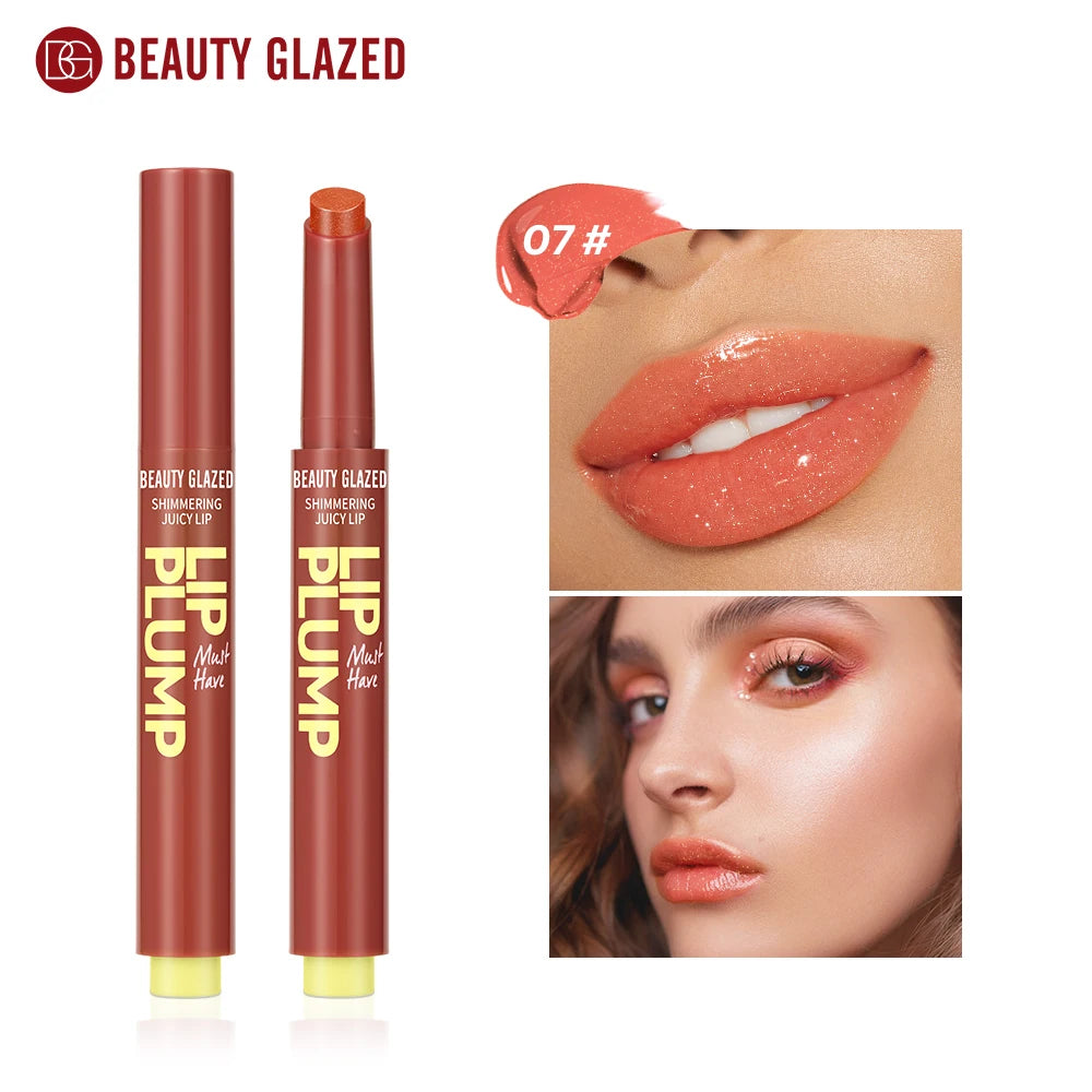 Beauty Glazed 12-Color Shimmering Juicy Lipstick Set – Moisturizing, Nourishing, Plumping Lip Makeup for Women – Perfect Gift for Girls