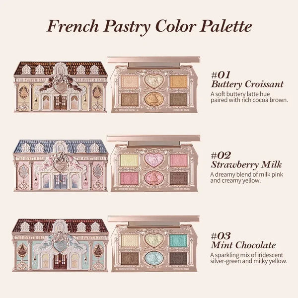 Flower Knows SWEETIE BEAR Makeup Box Gift Set All In One Perfume Shimmer Eye Shadow Palette Blush Lip Jelly Mystery Box 10 PCS