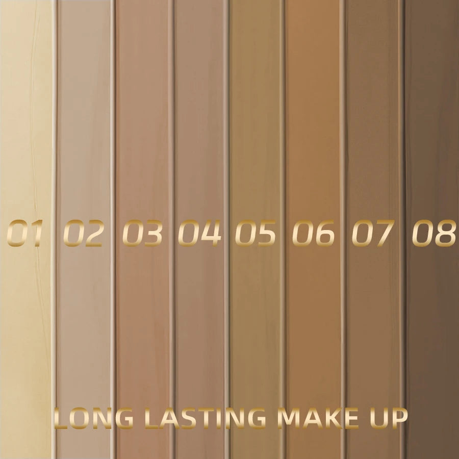 8 color Face Foundation Cream Oil-Control Waterproof Natural BB Cream Lasting Concealer Liquid Full Coverage Matte Base Makeup