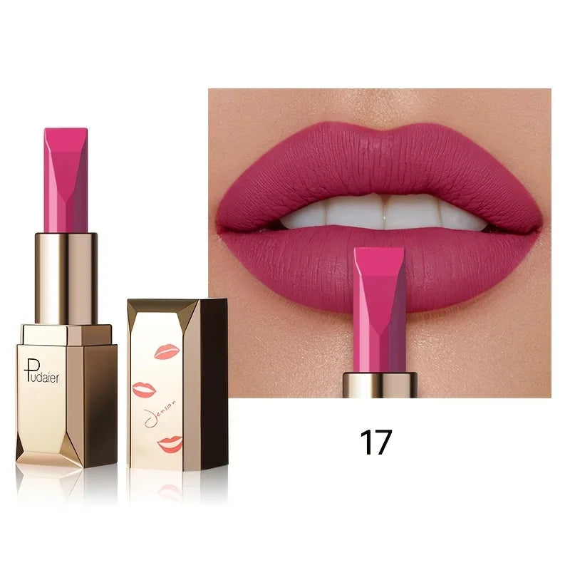 Matte Velvet Lipstick, Waterproof Long Lasting Lip Color, Sweat Resistant Silky Lip Makeup Gift for Women