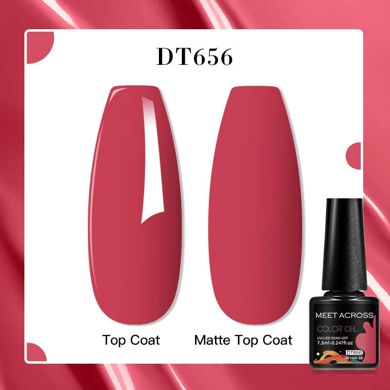 MEET ACROSS 7ml Golden Cat Magnetic Gel Nail Polish Dark Brown Red Green Christmas Nail Art Varnish Winter Autumn For Nails