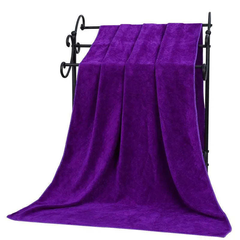 Large thick microfiber bath towel absorbent and quick-drying swimming fitness sports beauty salon towel Beach towel