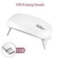 YIKOOLIN Mini Mouse Gel Nails 6W Polish Drying Lamp Portable 6 LED UV Manicure Lamp Home  USB Nail Phototherapy Machine