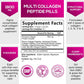 Multiple Collagen Complex - Types I, II, III, V, and X - Hair, Skin, Nail, Bones, Joint Health Support