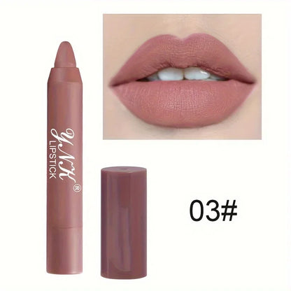 Nude Series Velvet Matte Lipstick Pencil – Waterproof, Long-Lasting Red Lipstick, Lip Tint Pen, Cosmetic Makeup