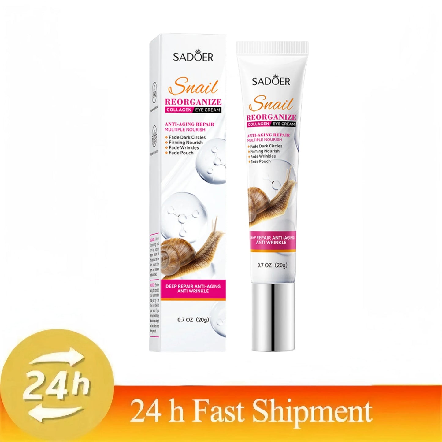 Snail Collagen Eye Cream Anti Dark Circles Remove Eyes Bags Moisturizing Firming Beauty Eyes Skin Care Products