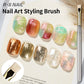 RSNAIL Nail Art Brush Multifunctional Stripe Liner Brushes Modeling Water Ripple DIY Design Hard Bristle Brush Nail Art Tools