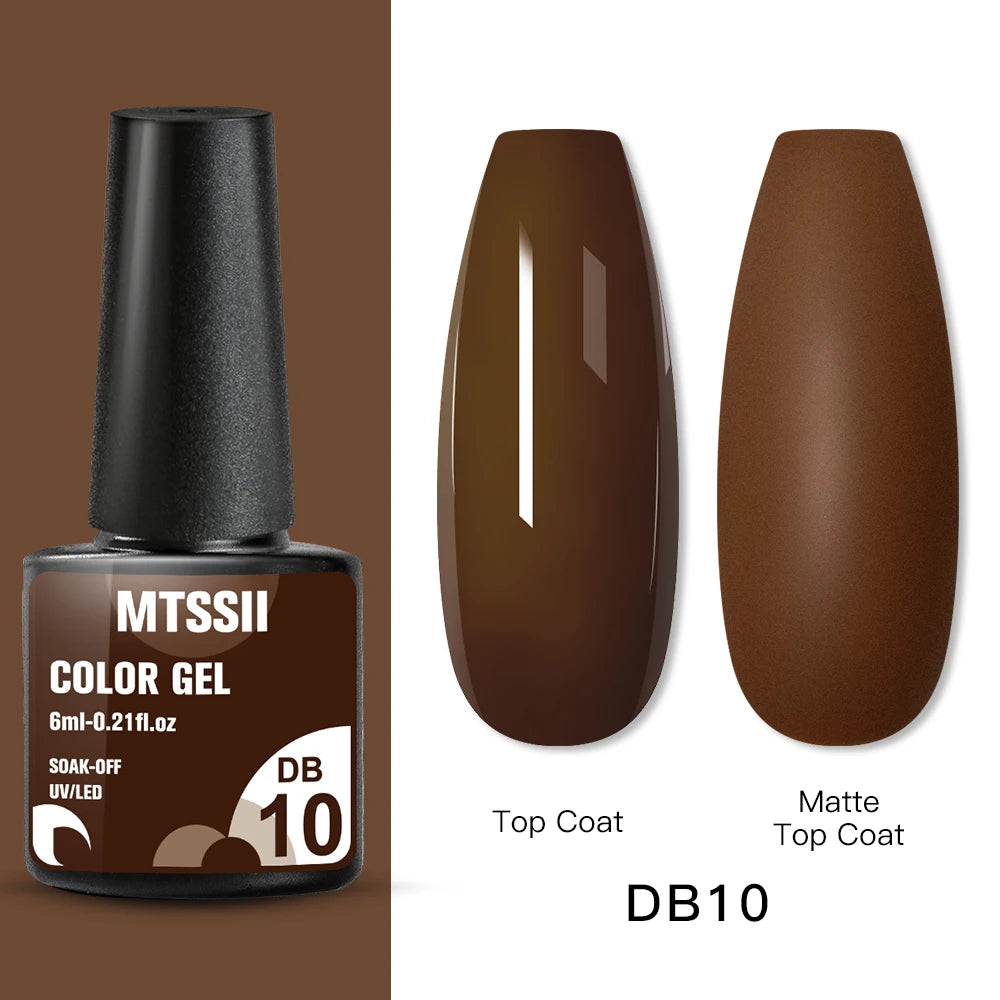 Mtssii 6ML Reflective Gel Nail Polish Shiny 14 Colors Semi-permanent UV Gel varnish Hybrid Nail Polish for Nail Art Manicure