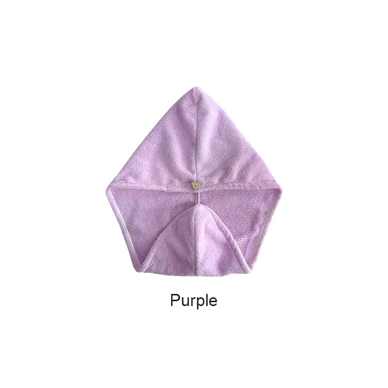 Microfiber Hair Towel Wrap for Women, Shower Spa Head Wrap Hair Drying Hat Turban Microfiber Terry Dry Absorbent Quick Dry Hair