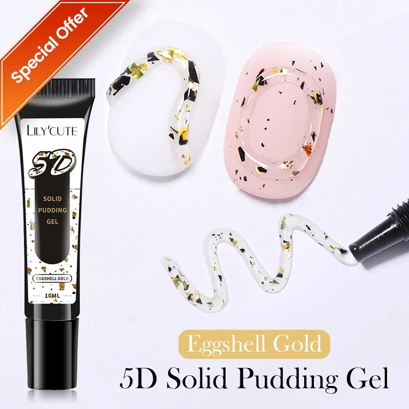 LILYCUTE 5ML Champagne Gold Reflective Glitter Liner Gel Nail Polish Bright Sparkling French Semi Permanent Nail Painting UV Gel