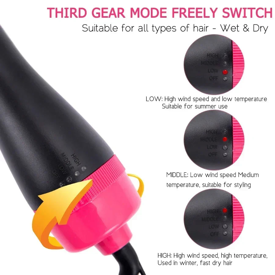 4 in1 hair straightener curling iron styling comb hot air comb volumizing hot air comb anionic straightening brush hair dryer