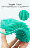 Exfoliating Shower Massage Scraper Bathroom Non-slip Bath Mat Back Massage Brush Silicone Foot Wash Body Cleaning Bathing Tool