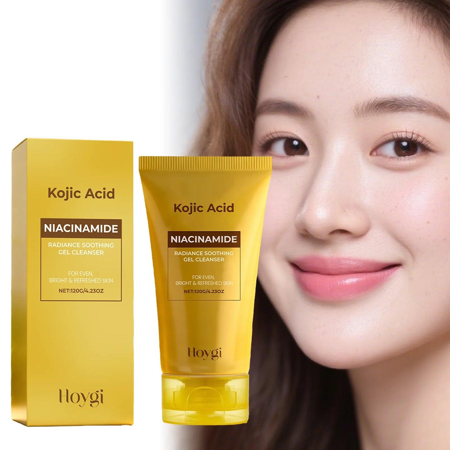 Turmeric Hyaluronic Acid Foaming Cleanser Gentle Face Wash for Oily Dull Skin Deep Pore Clean Hydrating Lather Daily Facial Care