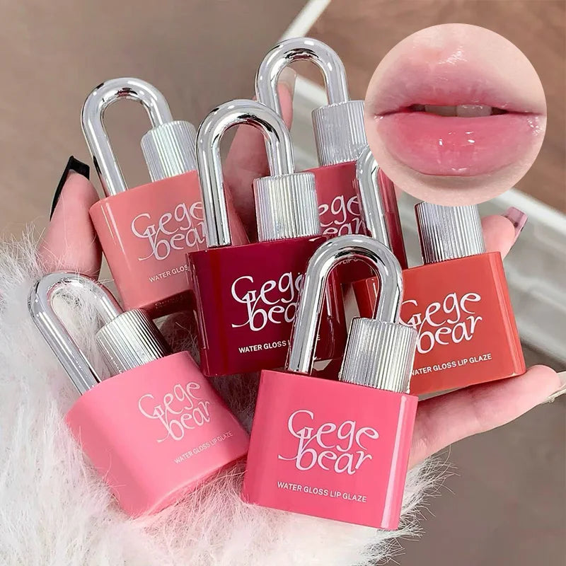 Gege Bear Lockheart Sweet Color Water-Gloss Lip Gloss-Vibrant Colors, Easy to Apply with Long-Lasting Hydration