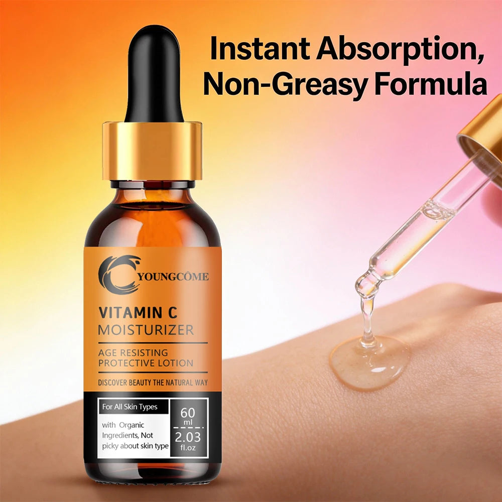 Vitamin C Moisturizing Serum Softens skin Protection Lotion Hydrating & Nourishing Skincare look reduced for All Skin Types