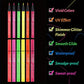 6pcs Glow UV Reactive Glow in the Dark Face and Body Paint Set, Neon Liquid Eyeliner, Mixing Color for Masquerade,Music Festival