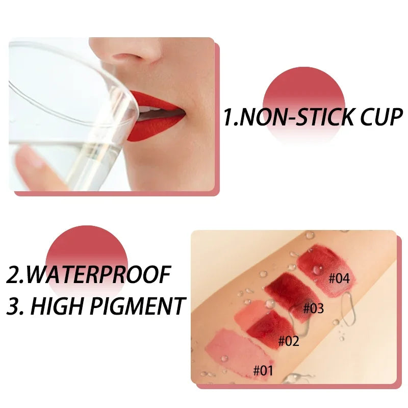 Peel Off Lip Gloss Matte Outline Contour Tattoo Lip Stain Waterproof Transfer Resistant Tear Off Natural Rose Pink Lip Tint