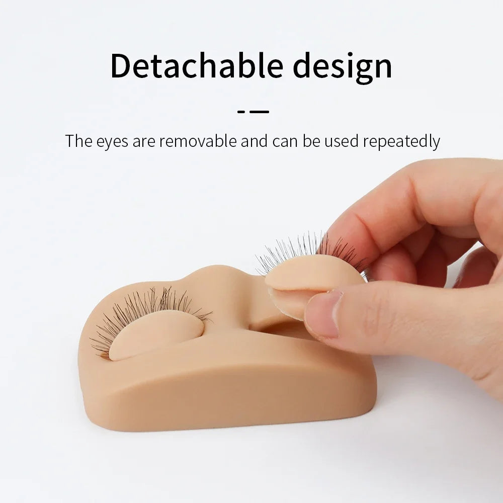 wholesale Mini Lash Flat Model Head Practice Eyelash Extension Training Head With Removable Replacement Eyelids Mannequin Head