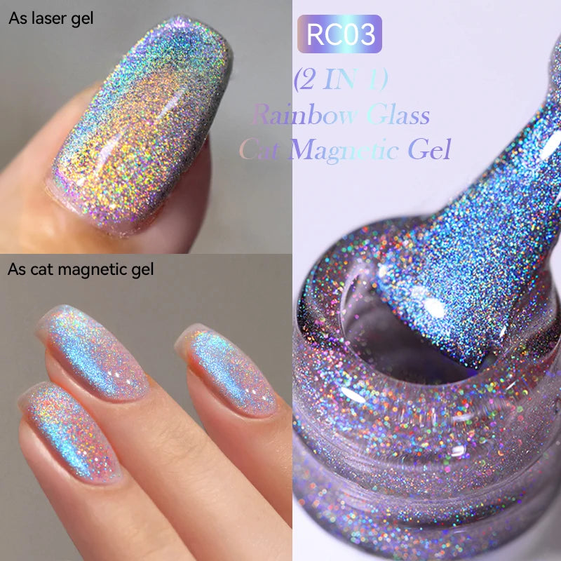 LILYCUTE 7ML Auroras Glitter Thermal Gel Nail Polish Temperature Color Changing Semi Permanent Soak Off Nail Art UV Gel Varnish