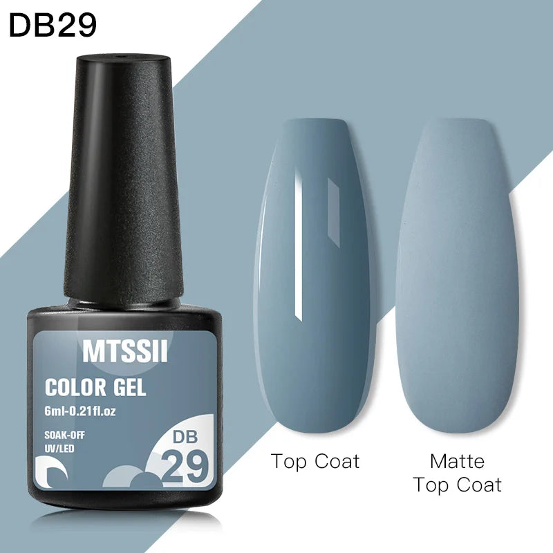 Mtssii 6ML Reflective Gel Nail Polish Shiny 14 Colors Semi-permanent UV Gel varnish Hybrid Nail Polish for Nail Art Manicure