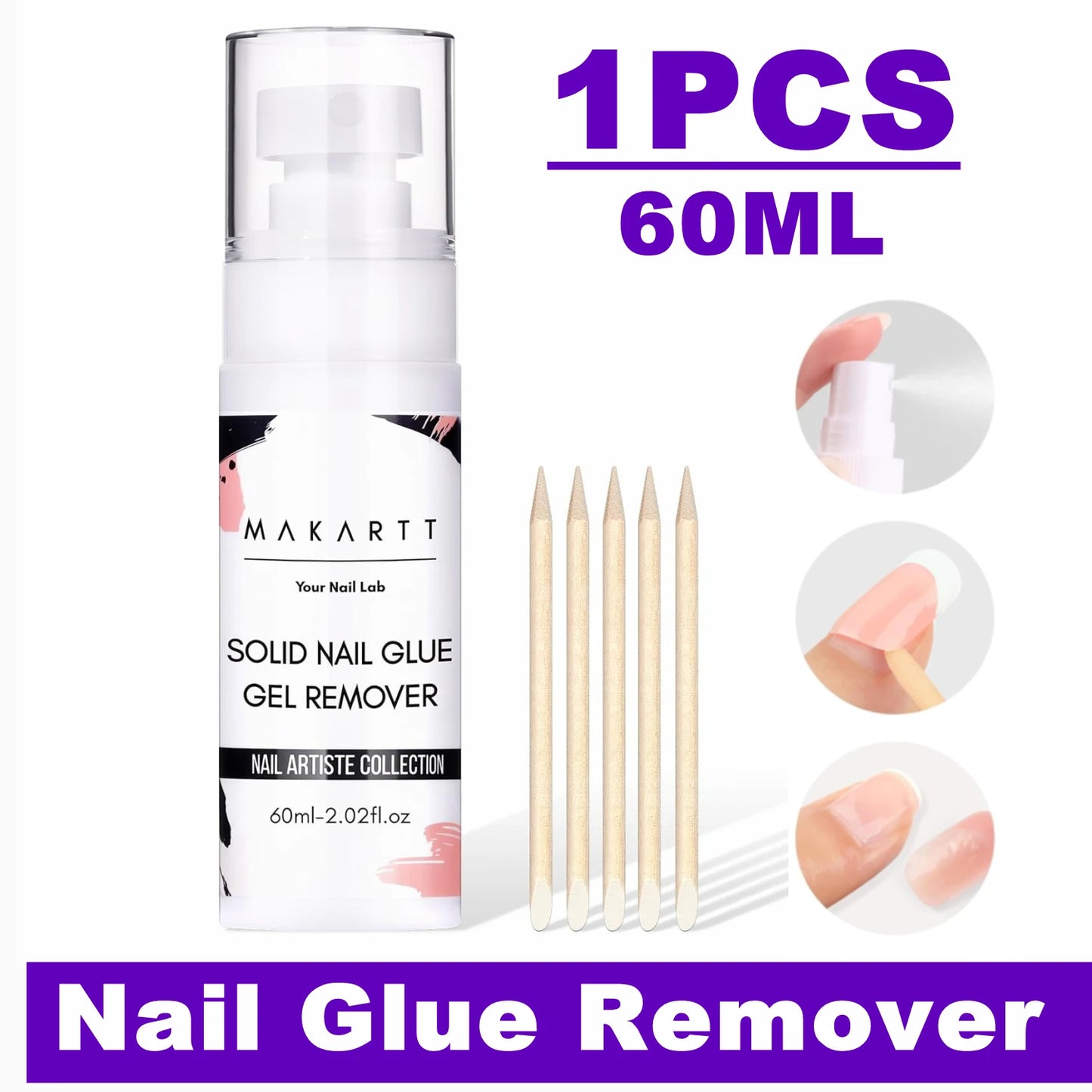 Makartt Solid Nail Gel for Acrylic Nail Tips Glue Gel Curing Needed UV Cured for Press On Nails Fake Nails Solid Nail Adhesive