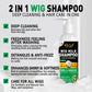 GOIPLE Natural Coconut Oil Wig Milk Shampoo Smooth Repair Moisturizes Frizzy Hair for Wigs Wave 2 in 1 Wig Wash Care Product