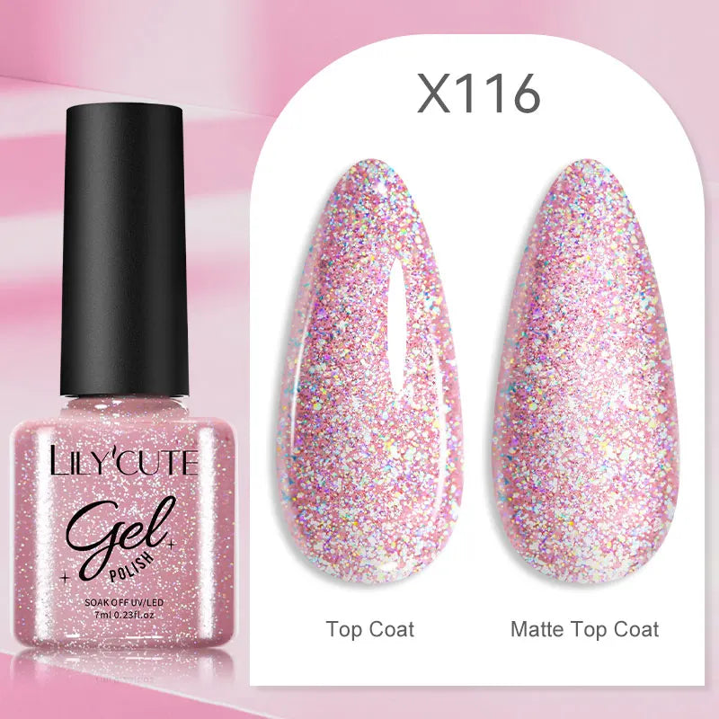 LILYCUTE 5ml Super Bright Silver Metallic Painting Liner Gel Nail Polish Drawing Stripe Graffiti Mirror Pull Line UV Gel Varnish
