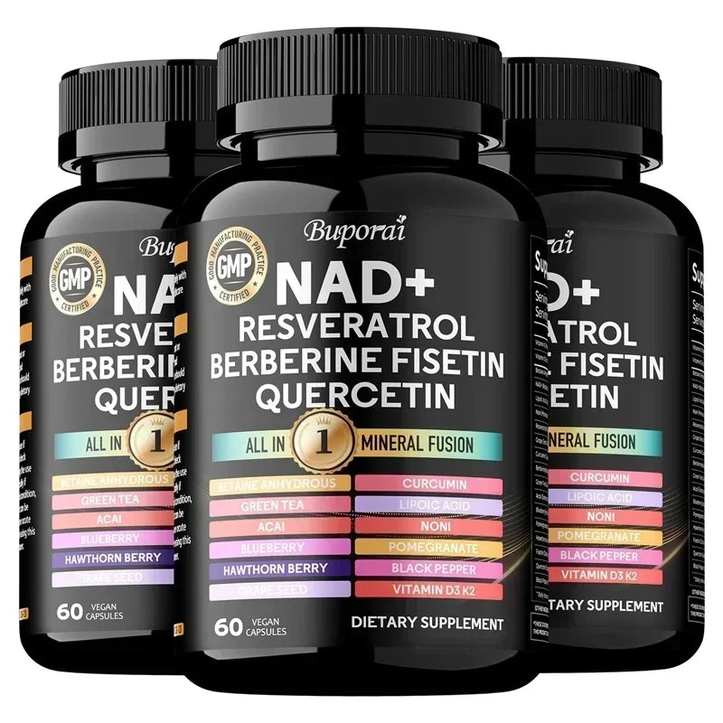 NAD Resveratrol Berberine - Cellular Health, Supports Endurance, Healthy Aging, Cardiovascular Function