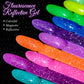 MEET ACROSS 7ml Reflective Glitter Gel Nail Polish Pink Green Purple Sparkling Soak Off UV Gel Polish for Manicure DIY Nail Art