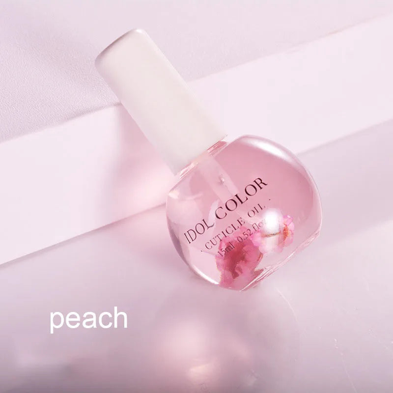 15ML Dried Flower Cuticle Nutrient Oil Nourish Repair Damaged Nails Nail Care Oil Treatment  Moisturizes Strengthen Bright Nails