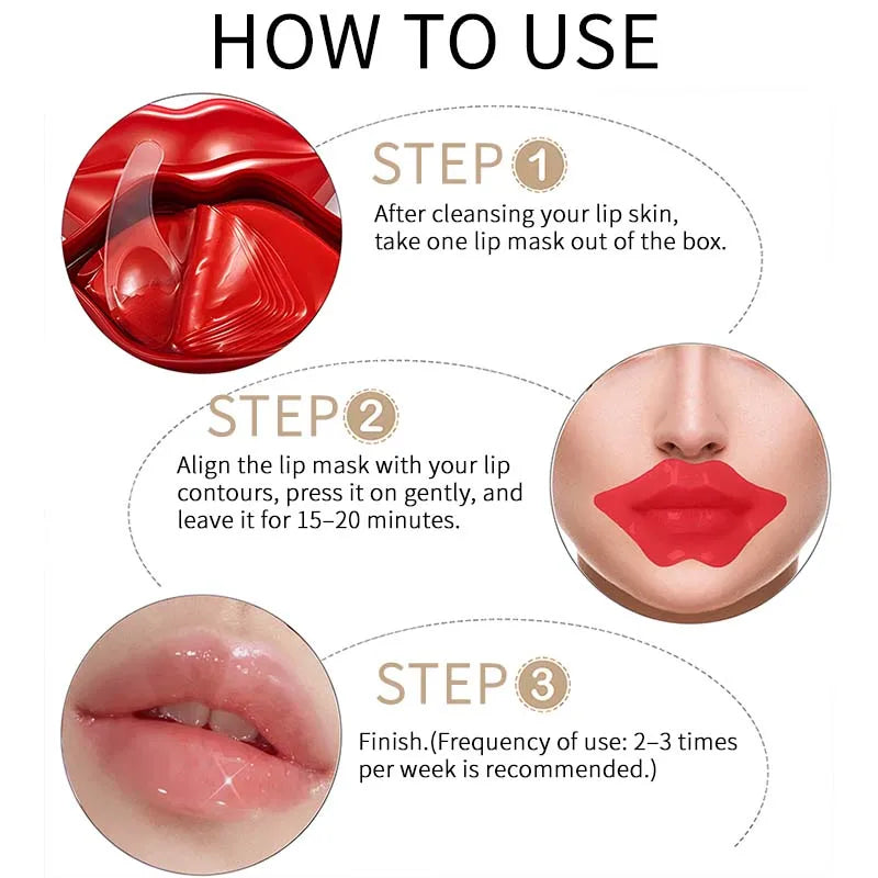 Cherry Lips Mask Sheets For Dark Lips Soft and Smooth Lips Skin Firms Brighten Reduce The Look Of Dark Spots Collagen Lips Mask