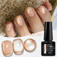 MEET ACROSS Guava & Grape Color Cat Magnetic Gel Green Glass Bead Cat Eye Gel Soak Off UV Gel Nail Art Varnish Salon Home DIY