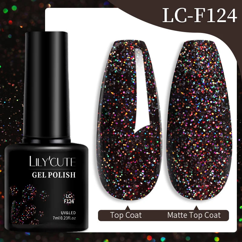 LILYCUTE Fluorescent Nail Gel Polish Orange Red Neon Bright Color Summer Series Soak Off For Manicure Nail Art UV Gel Varnish