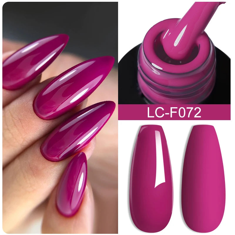 LILYCUTE Fluorescent Nail Gel Polish Orange Red Neon Bright Color Summer Series Soak Off For Manicure Nail Art UV Gel Varnish