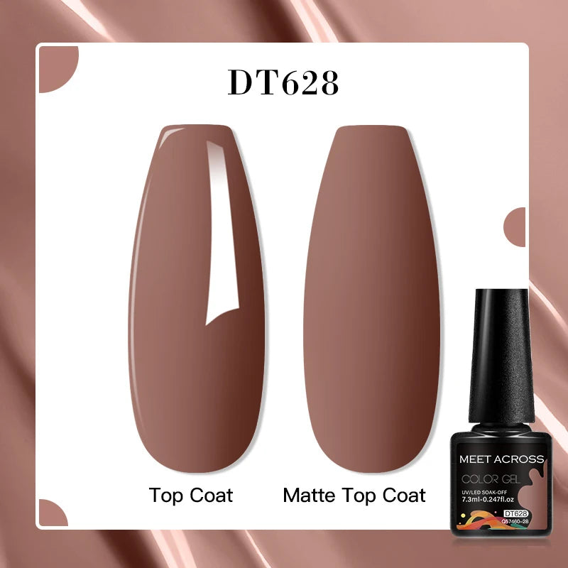 MEET ACROSS 7ml Golden Cat Magnetic Gel Nail Polish Dark Brown Red Green Christmas Nail Art Varnish Winter Autumn For Nails