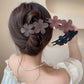 Frosted Flower Hair Clip Claws Matte Hair Claw Clips For Women Girls Thin Thick Curly Hair Girls Kids Hair Accessories Barrettes