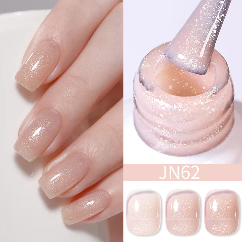 BORN PRETTY 10ml Blood Red Jelly Gel Nail Polish Halloween Nails Art Gel Polish Sheer Translucent Nail Gel for Winter Manicure