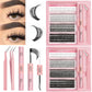 Lash Clusters Set DIY Lashes Extension Kit Individual Eyelash Kit 5-16mm Lash Clusters with Bond and Seal and Lash Applicator