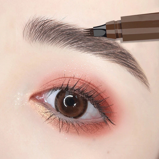 Precision Four-Tip Waterproof Eyebrow Pencil – Long-Lasting, Smudge-Proof, Natural Finish Eyebrow Enhancer