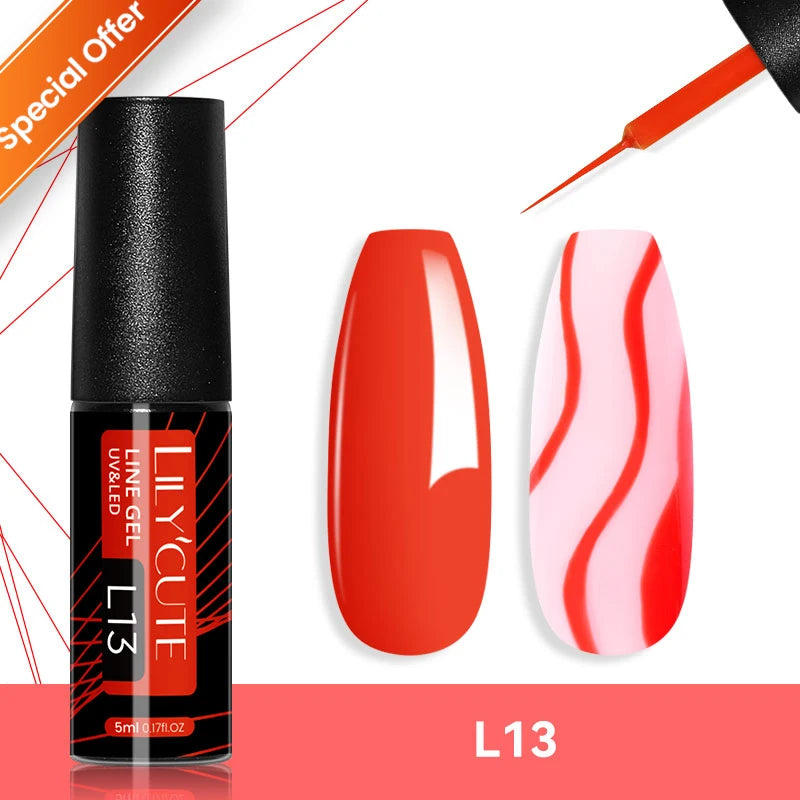 LILYCUTE 7ml Gold Sparkling Glitter Gel Nail Polish Semi Permanent UV Gel Soak off UV LED Nail Gel Varnish For Nail Manicure DIY