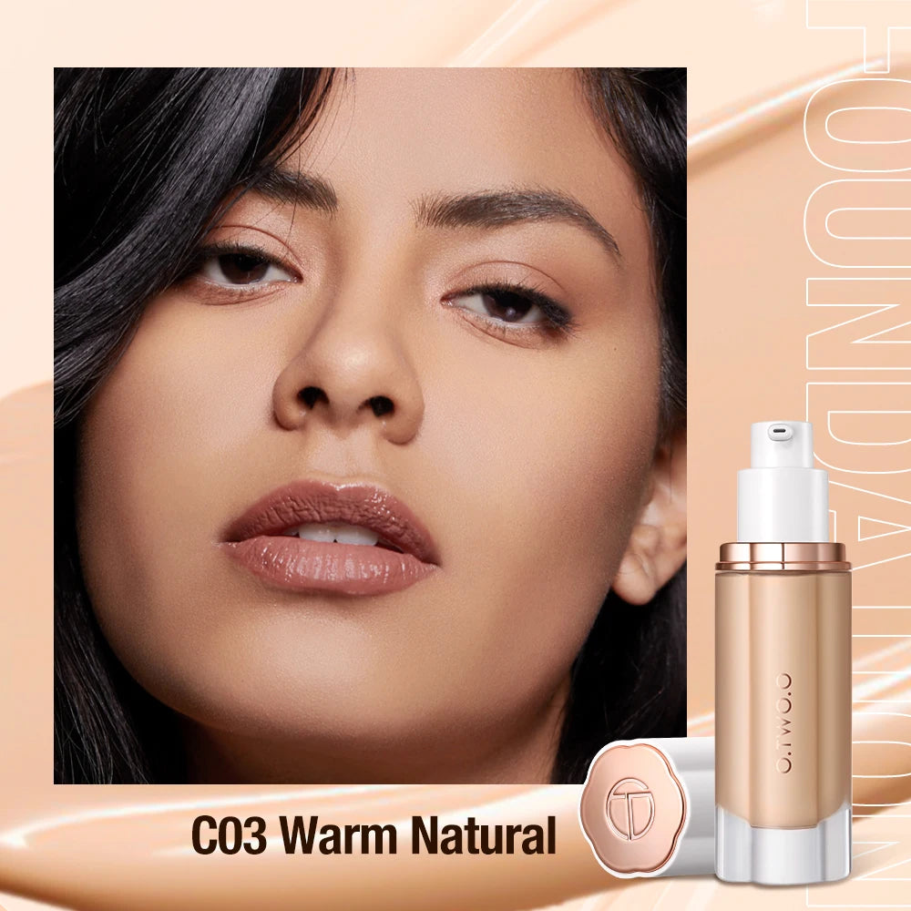 O.TWO.O Liquid Foundation Cream for Face 30ml High Coverage Makeup Base SPF30 Waterproof Concealer Makeup Foundation
