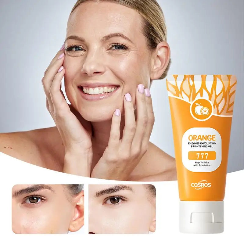 50g Orange Exfoliating gel for facial body scrub skin cleaning Gentle Orange Facial Scrub Body Cleansing Gel Dead Skin Remover