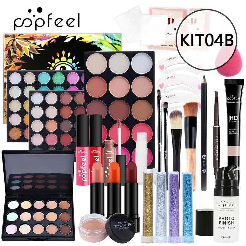 Makeup Set Foundation Eyeshadow Makeup Brush Student Newcomer Full Makeup Gift Box Makeup Set 27 Pieces Christmas Birthday Gift