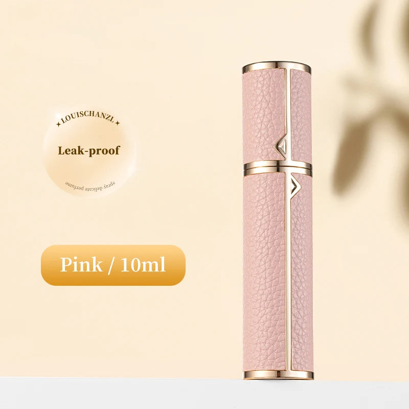 5ml PU leather mini perfume Atomizer Bottle Sprayer Suitable for Boarding Tight Sealing Travel Customized Refillable Bottles