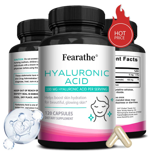 Hyaluronic Acid Supplements - Helps Promote Skin Hydration for Beautiful, Radiant Skin, Combats Collagen Loss, Supports Joints